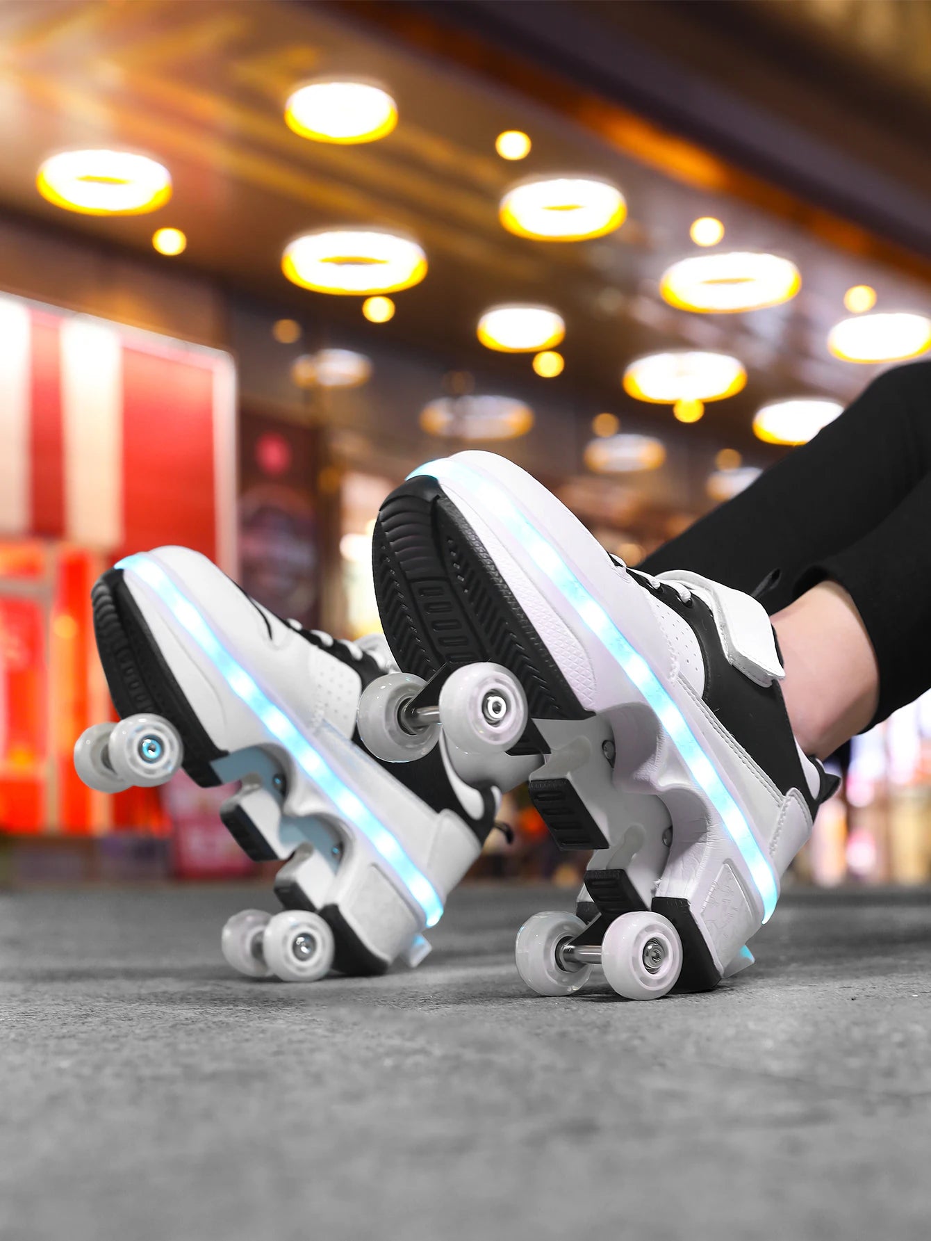 Kids Light-Up Roller Shoes – Automatic Bouncing Wheel Sneakers for Walking, Sports & Outdoor Play