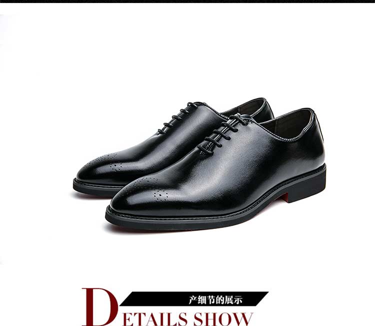 Classic Men’s Dress Shoes – Round-Toe Lace-Up Brogues