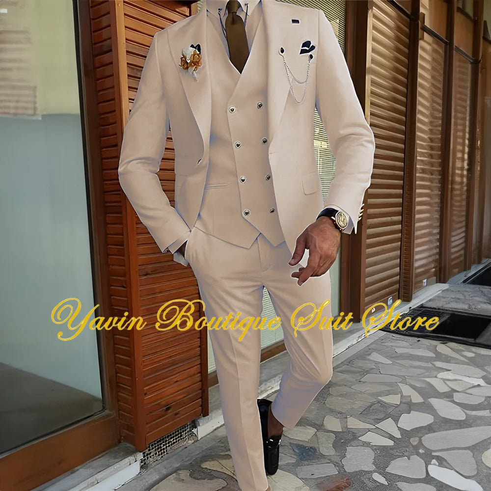 AMEHE Men’s Luxury 3-Piece Suit