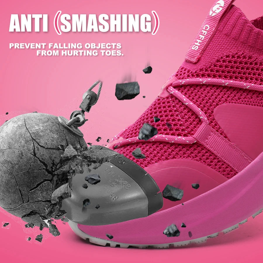 Ladies’ Safety Work Sneakers – Non-Slip, Puncture-Resistant