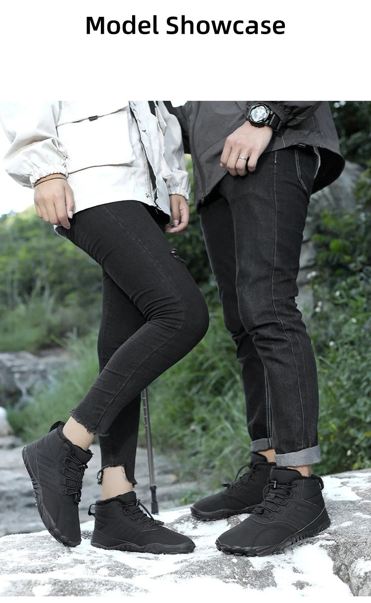 Winter Barefoot Shoes – Waterproof Non-Slip Outdoor Sneakers for Men & Women