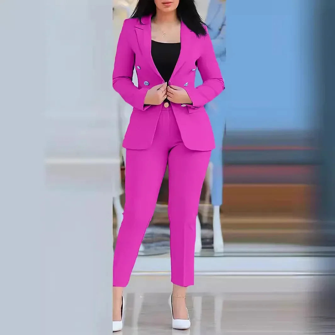 AMEHE Women’s Luxury 2-Piece Office Suit Set