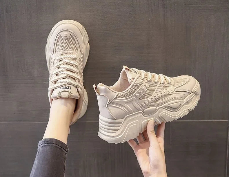 Ladies’ Designer Sports Sneakers – High Platform Footwear