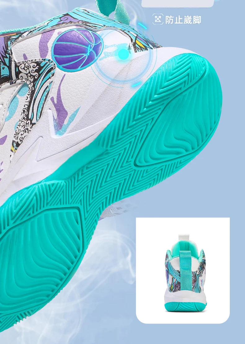 Children’s Basketball Shoes – High-Top, Anti-Slip Trainers