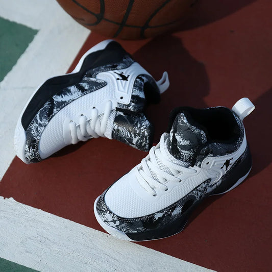 Boys’ Basketball Shoes – Kids’ Sports Sneakers, Non-Slip