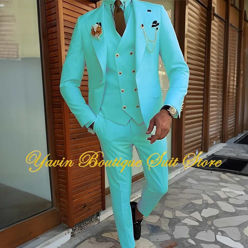 AMEHE Men’s Luxury 3-Piece Suit