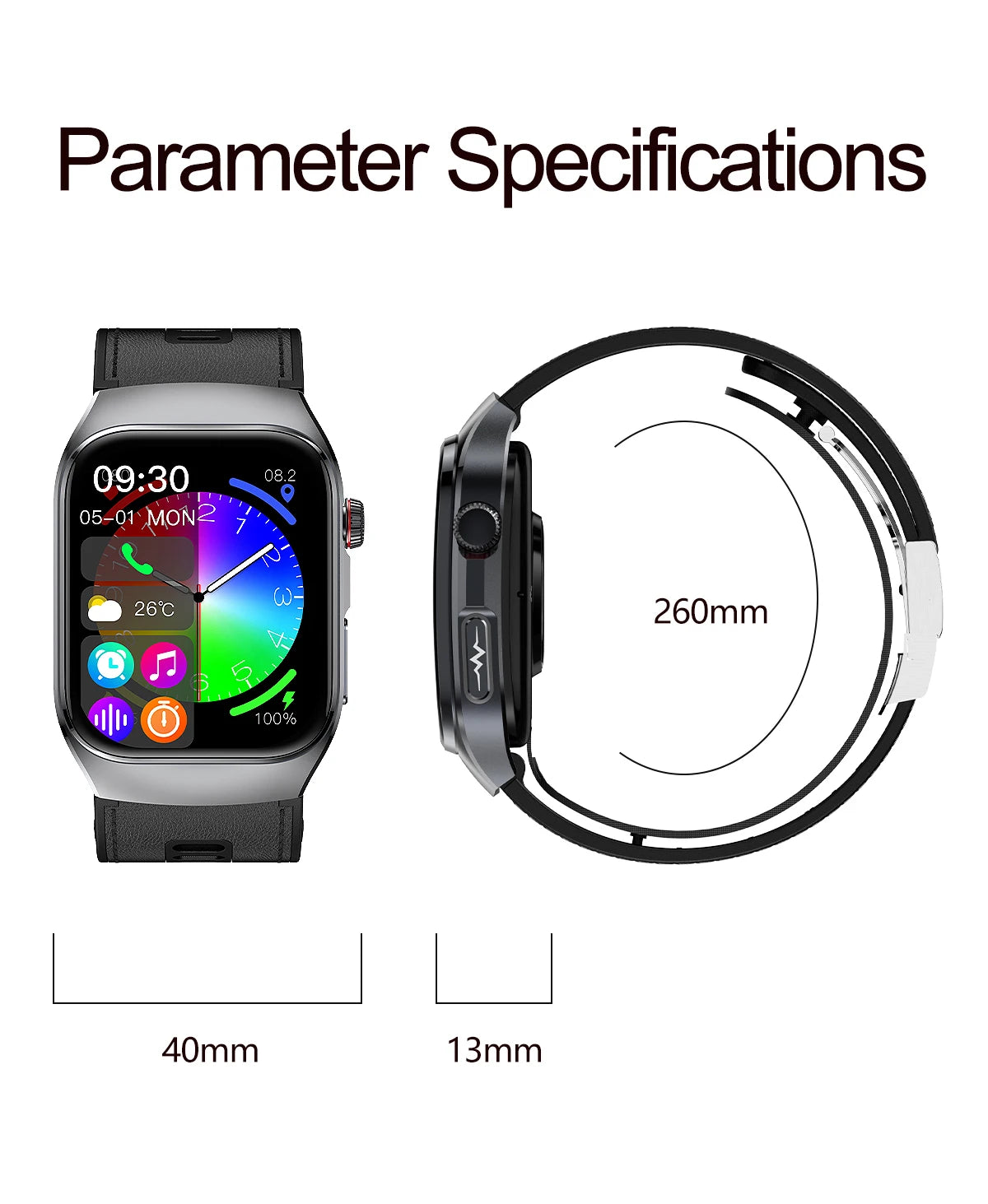 Smart Health Watch with ECG & Blood Pressure Monitoring – AMOLED Fitness Tracker Bracelet