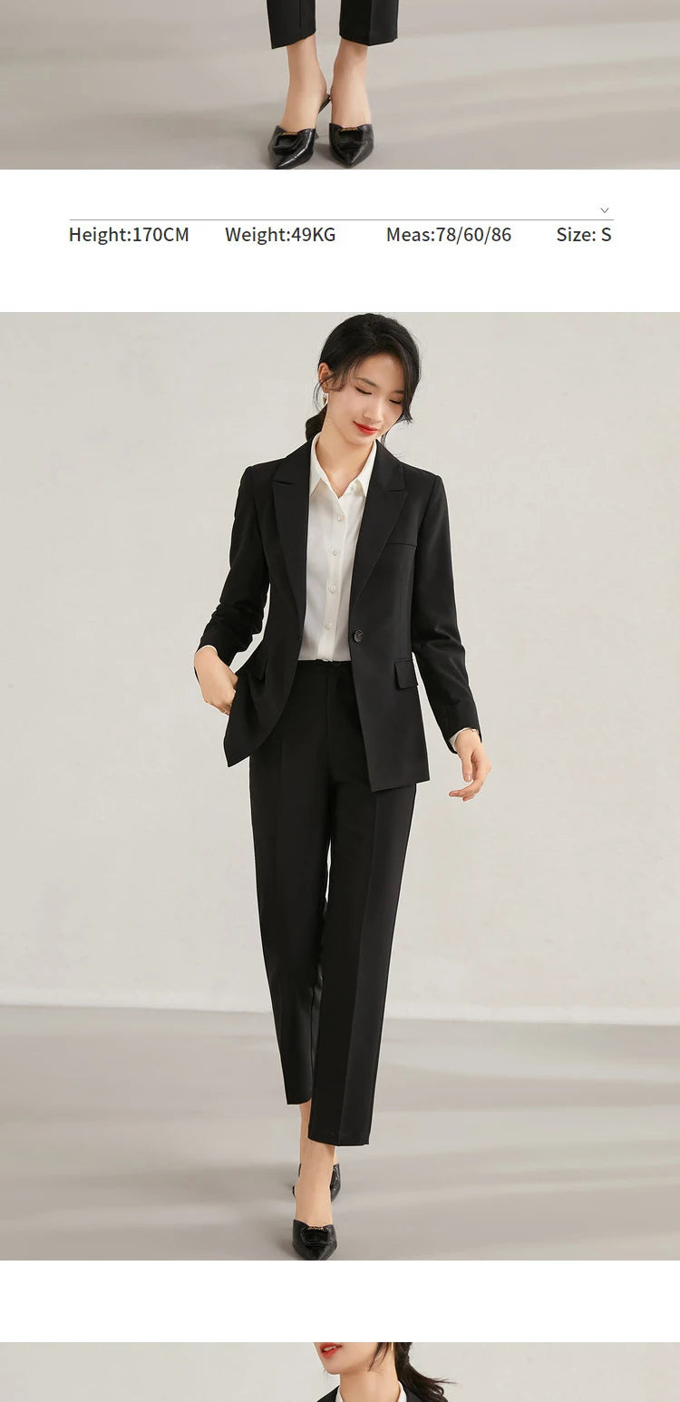 AMEHE Women’s Office Blazer & Pants Set – Stylish 2-Piece Outfit