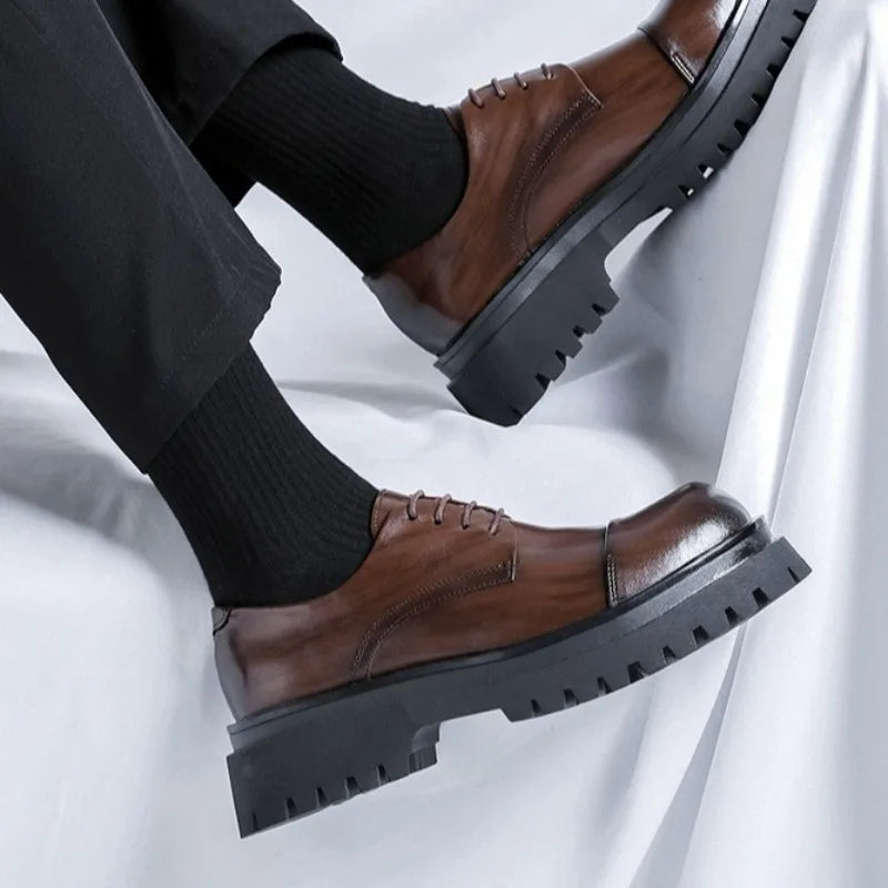 Men’s Fashion Leather Shoes – Versatile Party & Office Footwear