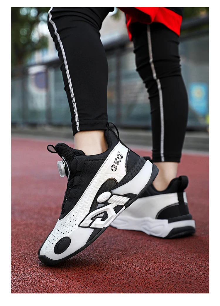 Children’s Youth Basketball Sneakers – Breathable Leather Footwear