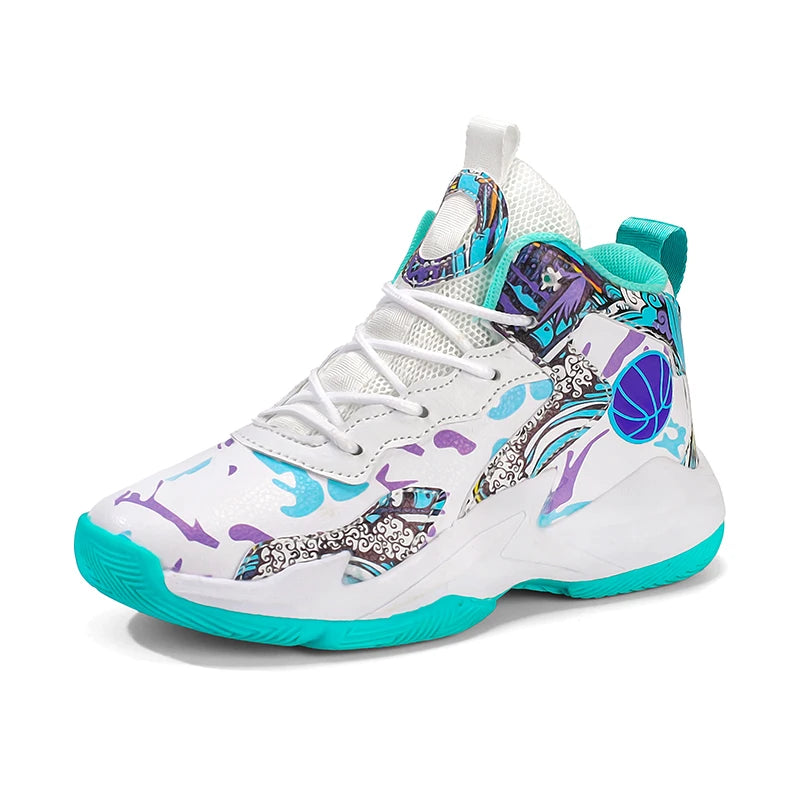 Children’s Basketball Shoes – High-Top, Anti-Slip Trainers