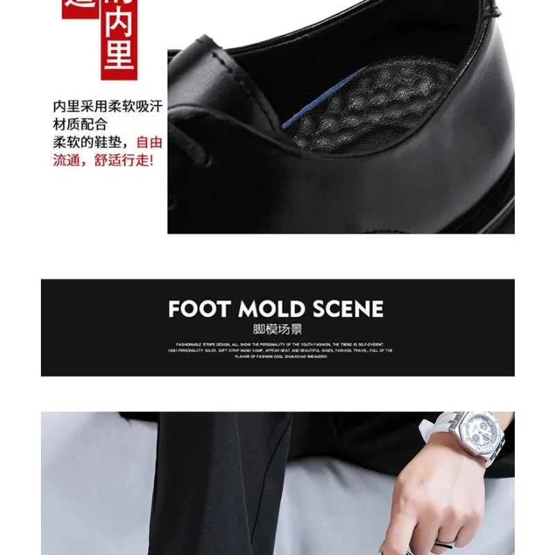 Men’s Fashion Leather Shoes – Versatile Party & Office Footwear