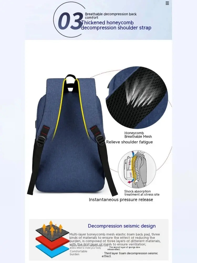 Male & Female BackPack Large Capacity Simple Fashion Travel Student Computer Bag