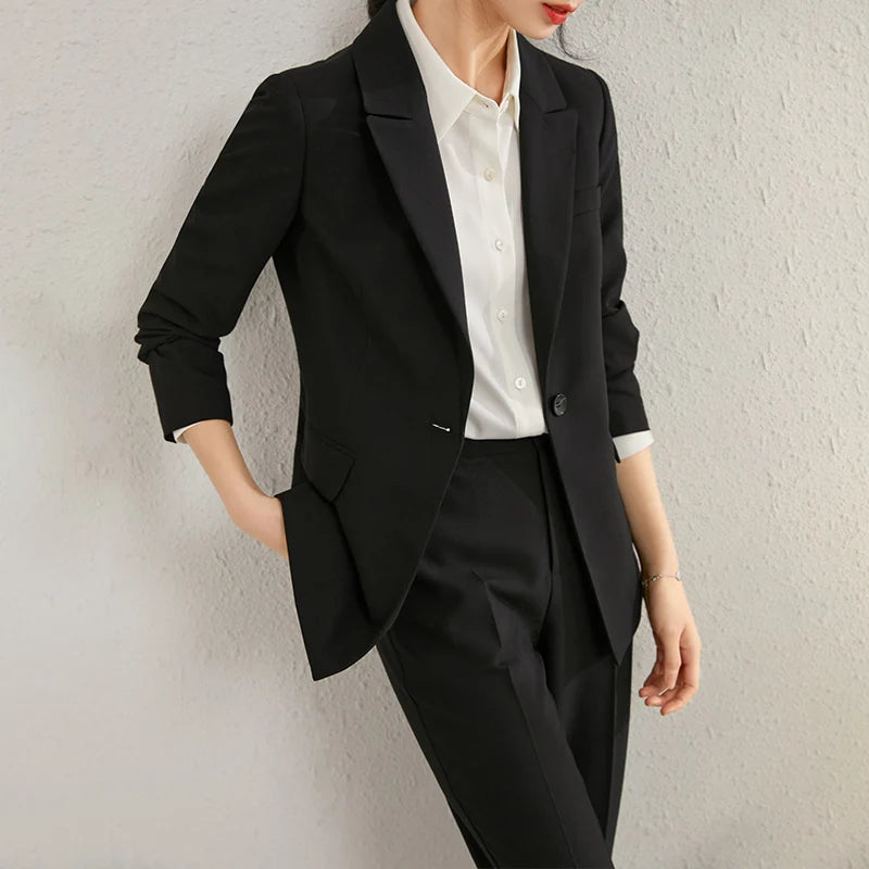 AMEHE Women’s Office Blazer & Pants Set – Stylish 2-Piece Outfit