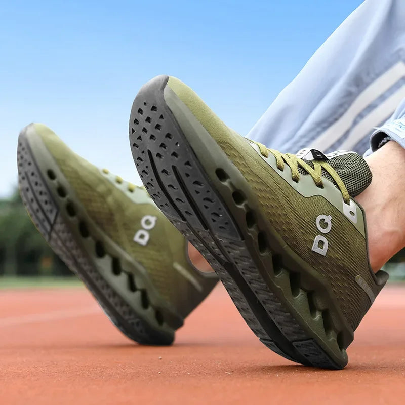 Fashion Cushioning Running Shoes – Lightweight Breathable Tennis & Sports Sneakers for Menual Walking Footwear