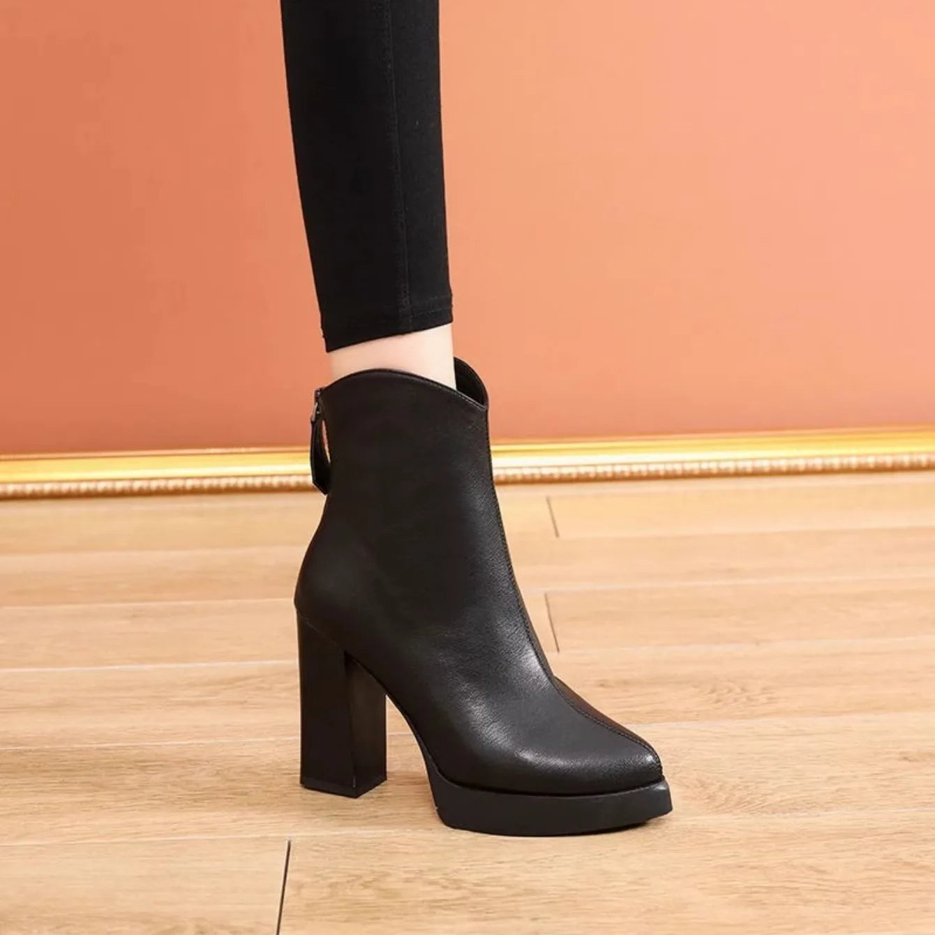 Women’s Luxury Leather Boots – Super High Heel Shoes