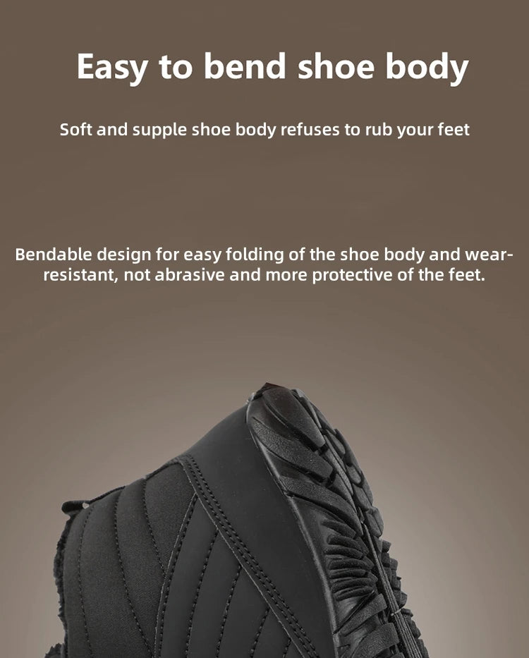 Winter Barefoot Shoes – Waterproof Non-Slip Outdoor Sneakers for Men & Women