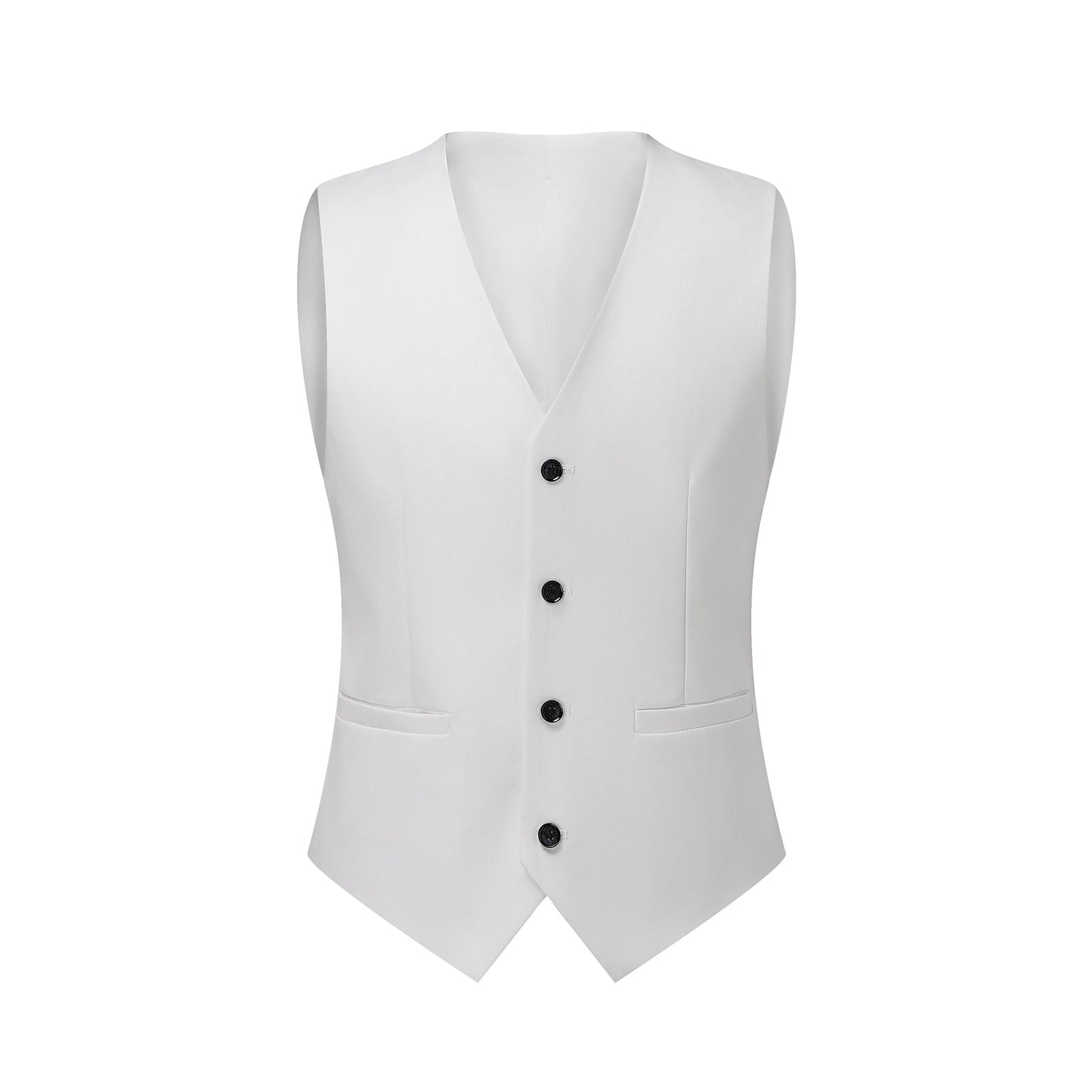 AMEHE Men’s White Anti-Stick, No-Iron 3-Piece Suit