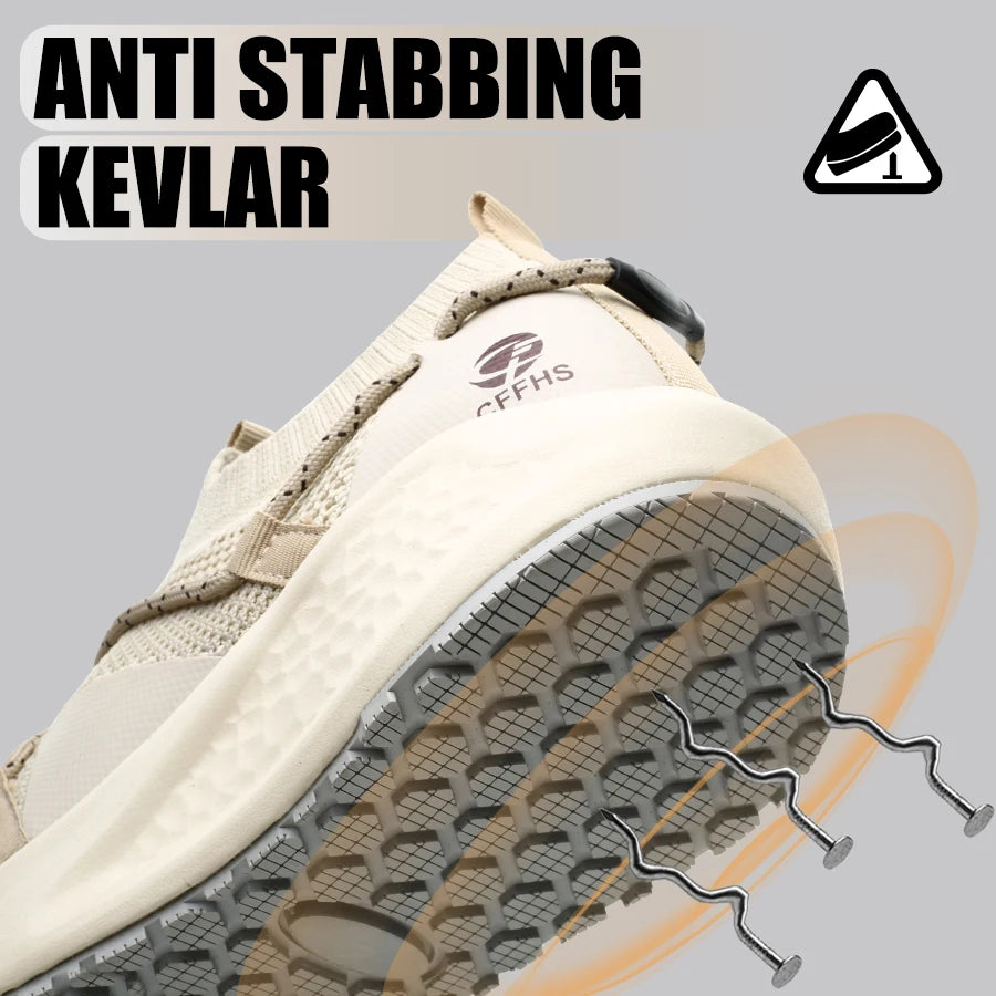 Platform Steel Toe Safety Shoes – Comfortable Work Sneakers