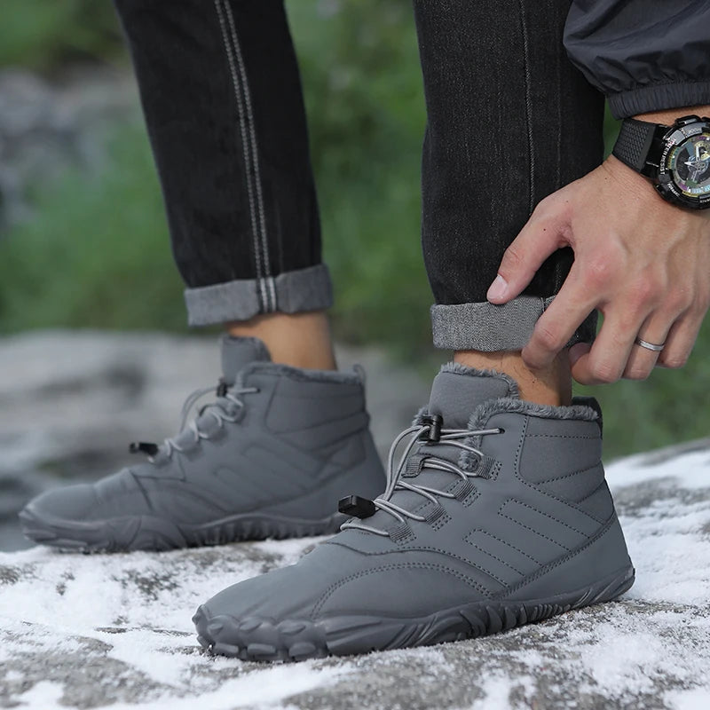 Winter Barefoot Shoes – Waterproof Non-Slip Outdoor Sneakers for Men & Women