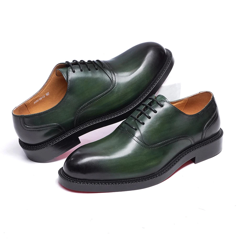 Men’s Formal Office Shoes – Solid Color Oxford Leather