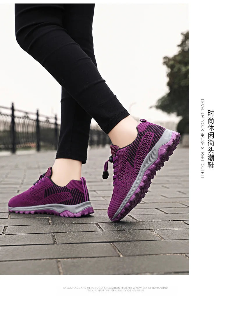 Women’s Platform Lace-Up Sneakers – Casual Running & Vulcanized Shoes
