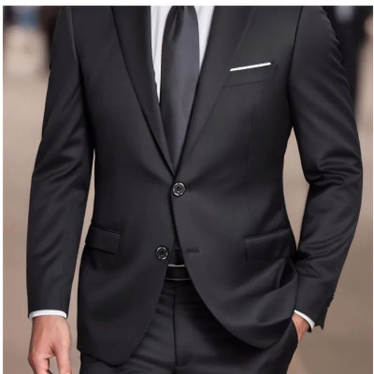 AMEHE Men’s Slim 2-Piece Formal Suit – Spring to Winter