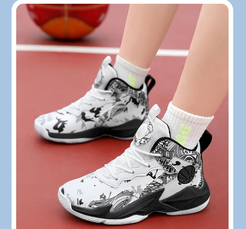 Children’s Basketball Shoes – High-Top, Anti-Slip Trainers
