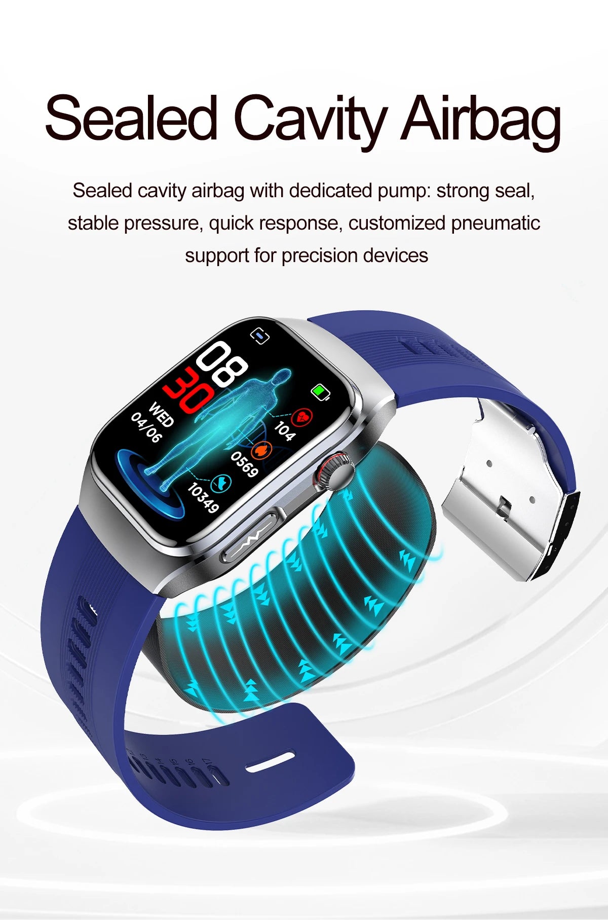 Smart Health Watch with ECG & Blood Pressure Monitoring – AMOLED Fitness Tracker Bracelet