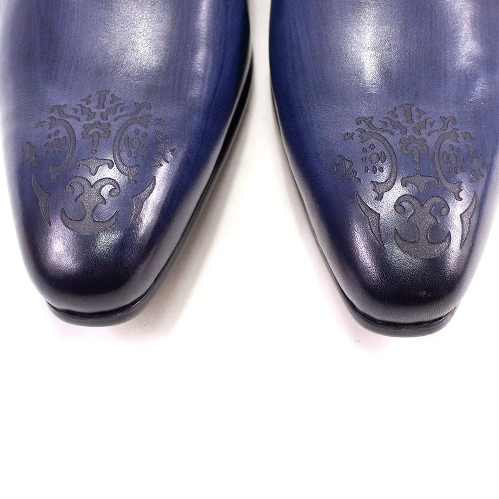 Elegant Men’s Oxford Derby Shoes – Genuine Leather, Pointed Toe