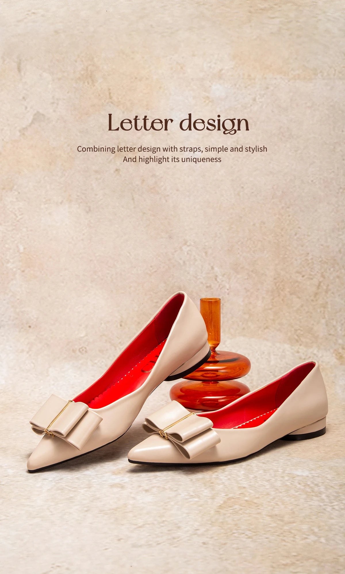 Women’s Fashion Flats – PU Leather, Bowknot Design