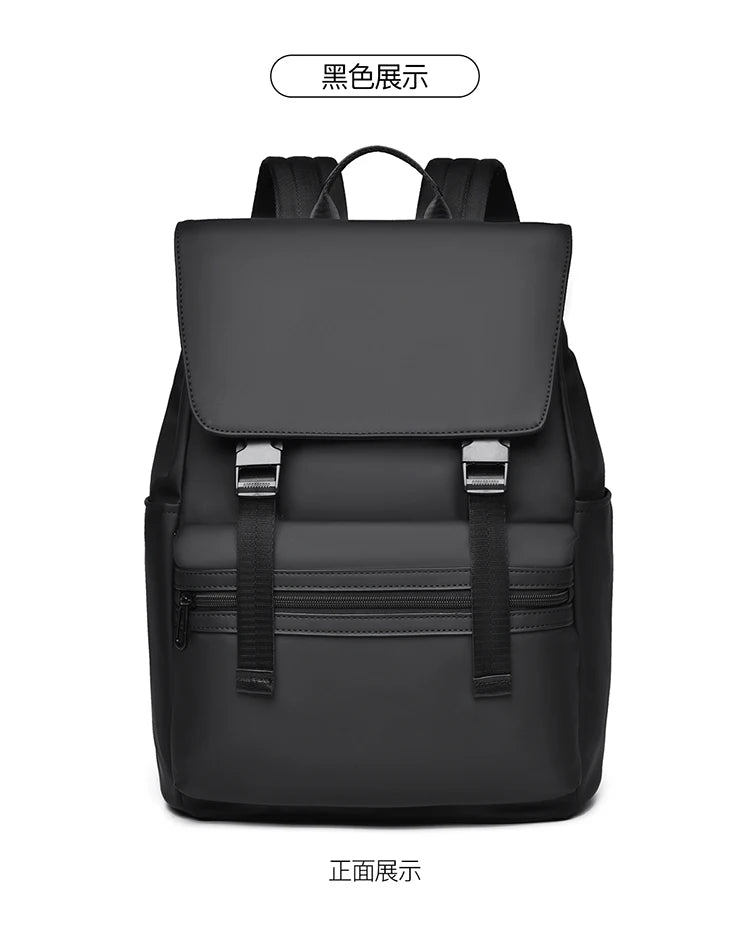 Men's Black Fashion Backpack – Spacious & Durable for Business & Travel