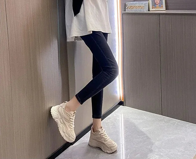 Ladies’ Designer Sports Sneakers – High Platform Footwear