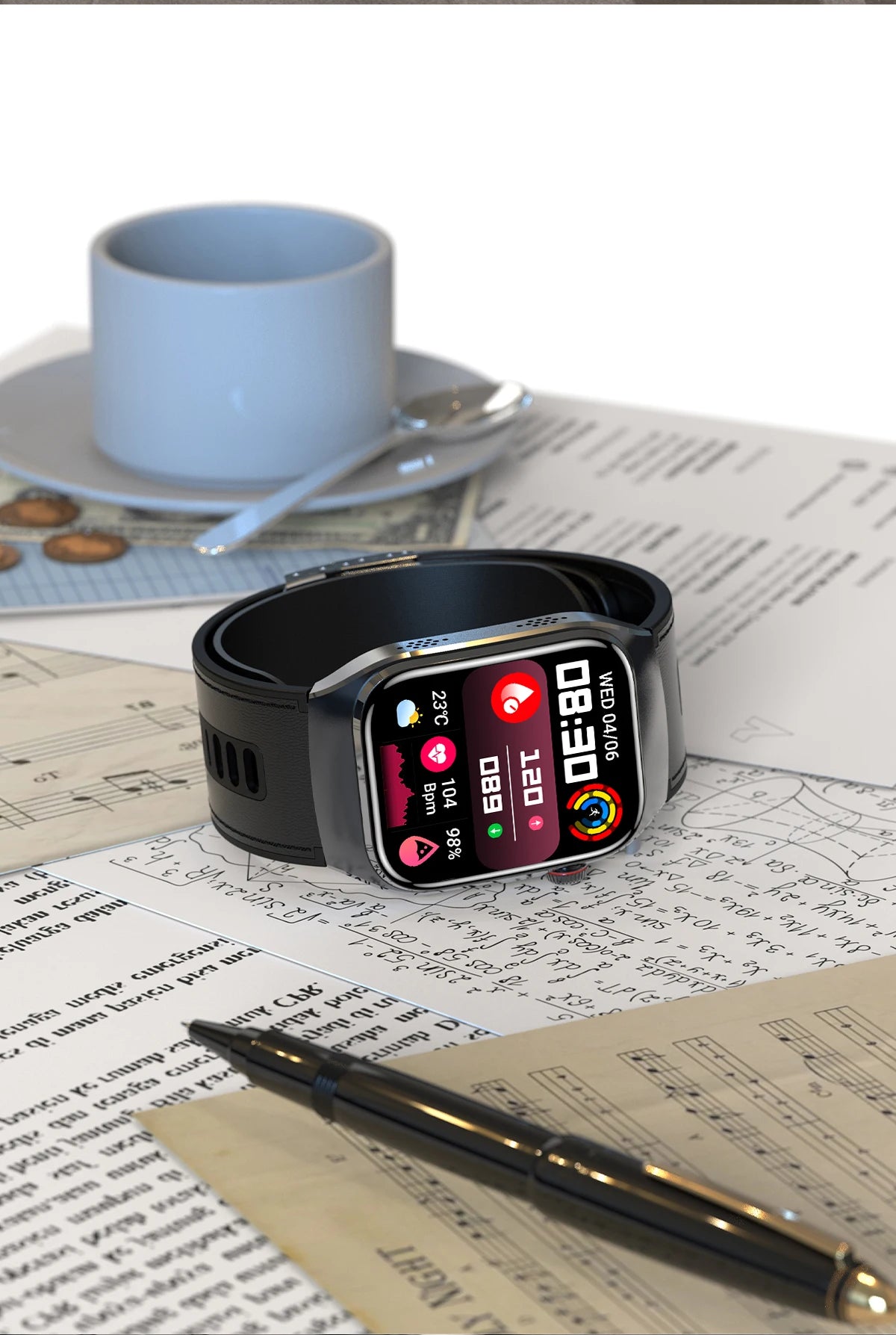Smart Health Watch with ECG & Blood Pressure Monitoring – AMOLED Fitness Tracker Bracelet