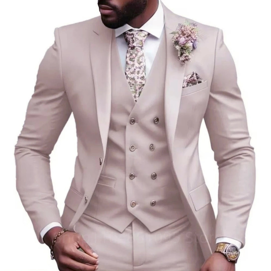 AMEHE Cool high quality 3Pcs Elegant Suits for Men