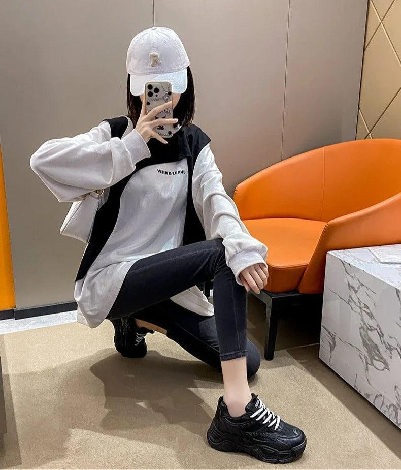 Ladies’ Designer Sports Sneakers – High Platform Footwear