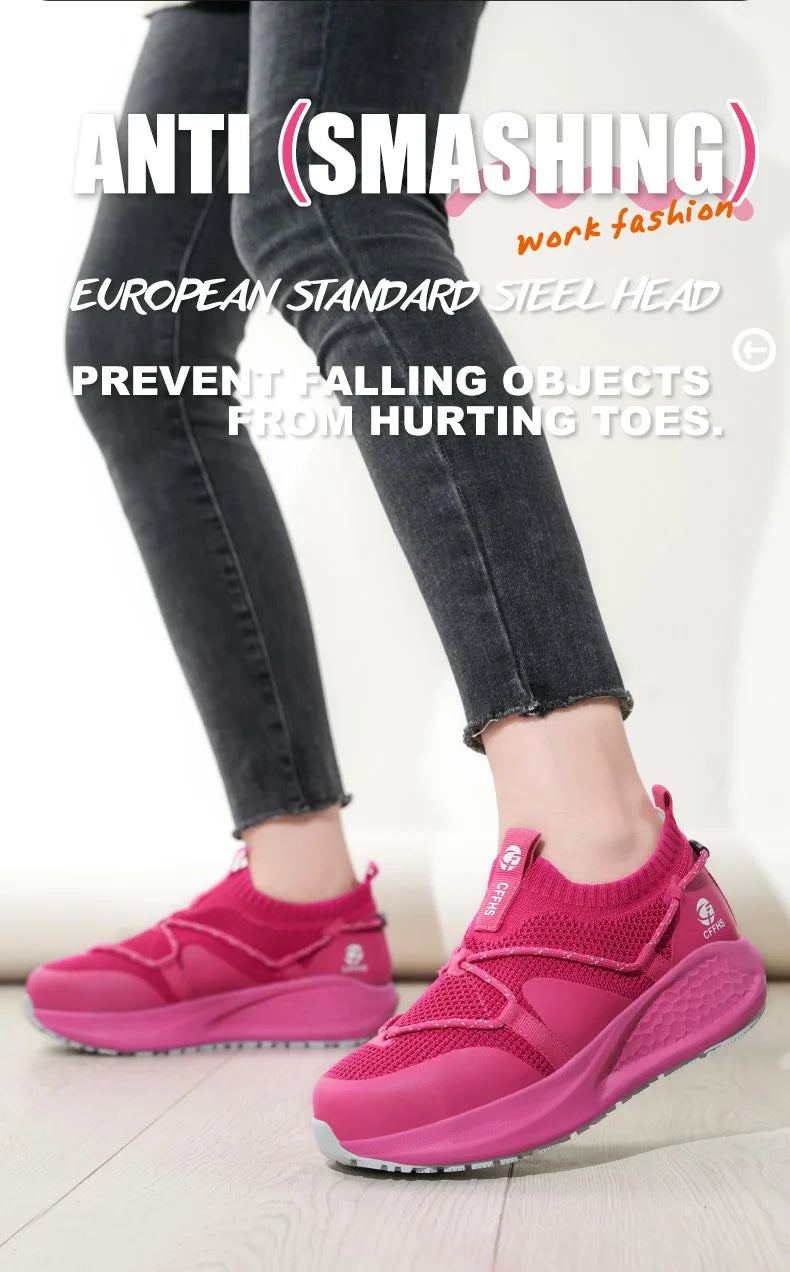 Ladies’ Safety Work Sneakers – Non-Slip, Puncture-Resistant