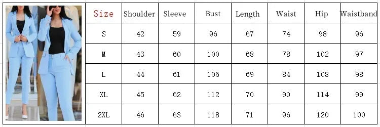 AMEHE Women’s Luxury 2-Piece Office Suit Set