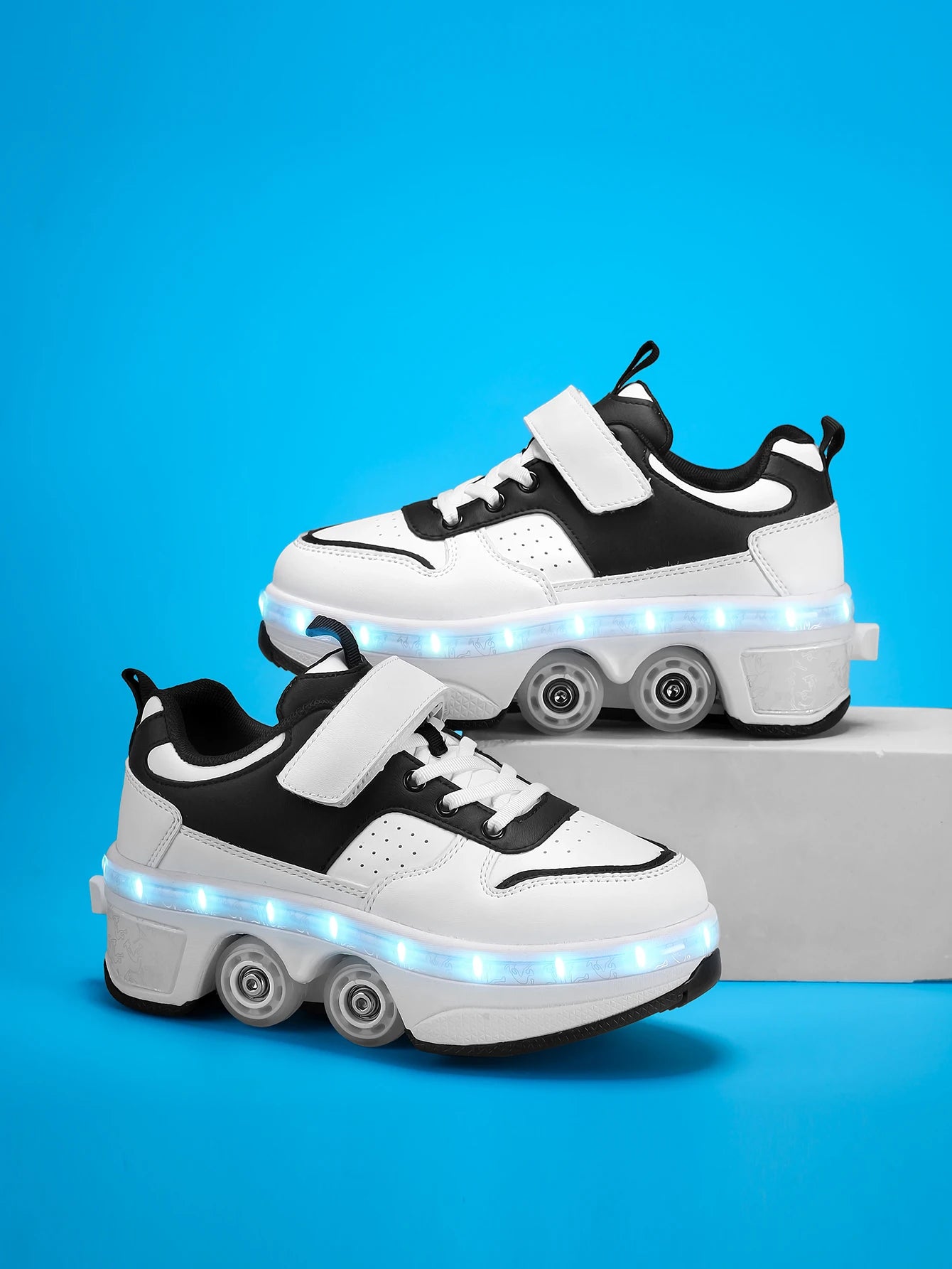 Kids Light-Up Roller Shoes – Automatic Bouncing Wheel Sneakers for Walking, Sports & Outdoor Play