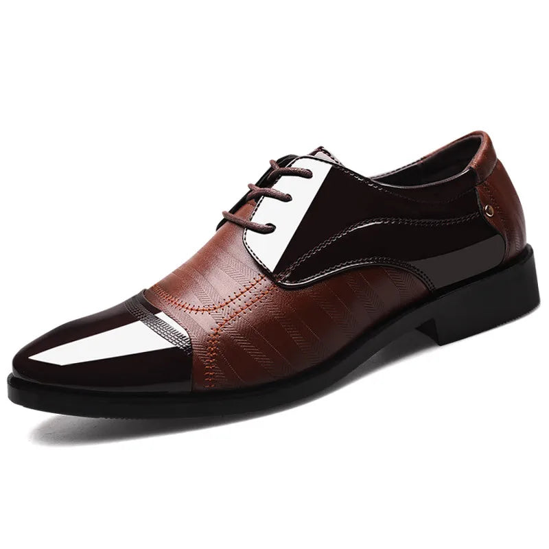Men’s Business Formal Shoes – Classic Black Oxford Slip-On