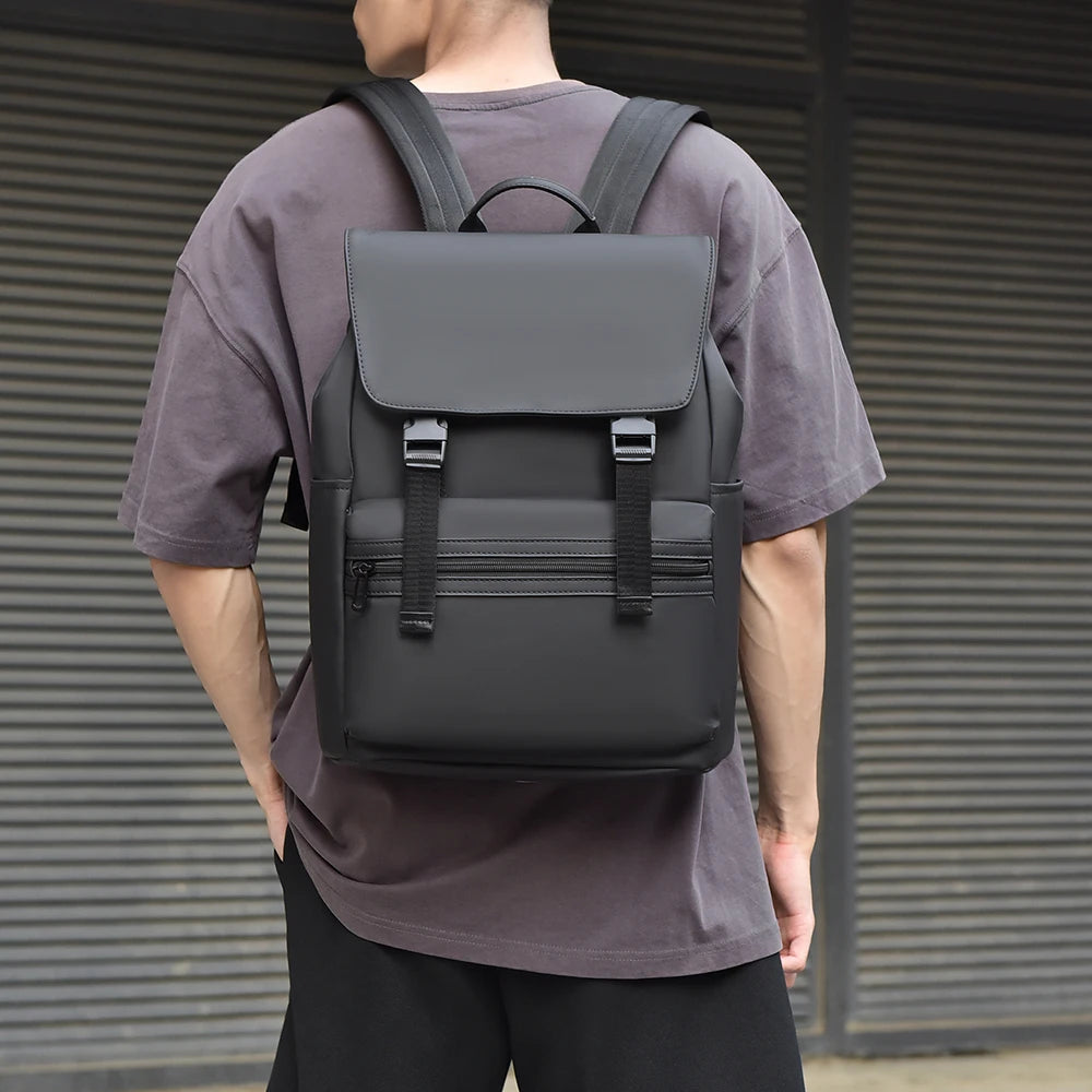 Men's Black Fashion Backpack – Spacious & Durable for Business & Travel