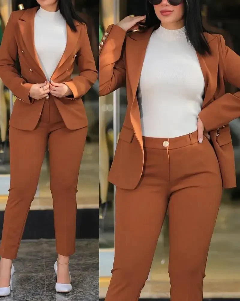 AMEHE Women’s Luxury 2-Piece Office Suit Set