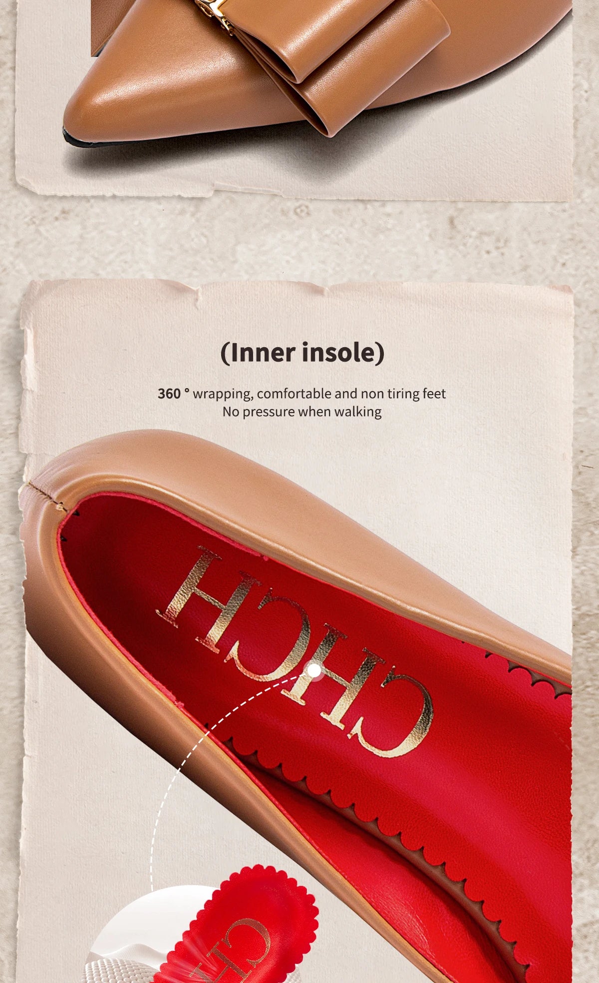 Women’s Fashion Flats – PU Leather, Bowknot Design
