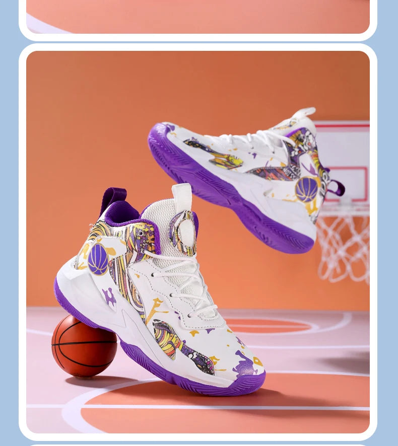 Children’s Basketball Shoes – High-Top, Anti-Slip Trainers
