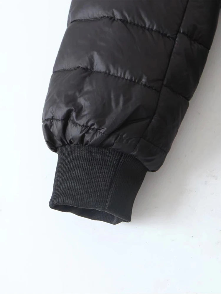 AMEHE Women's Hooded Mid-Length Fleece-Lined Winter Coat