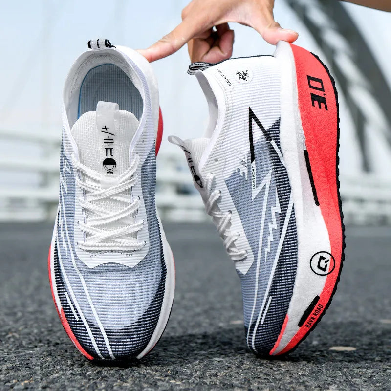 Carbon Plate Running Shoes – Lightweight Breathable Marathon Sneakers for Men & Women, Non-Slip Athletic Training Shoes