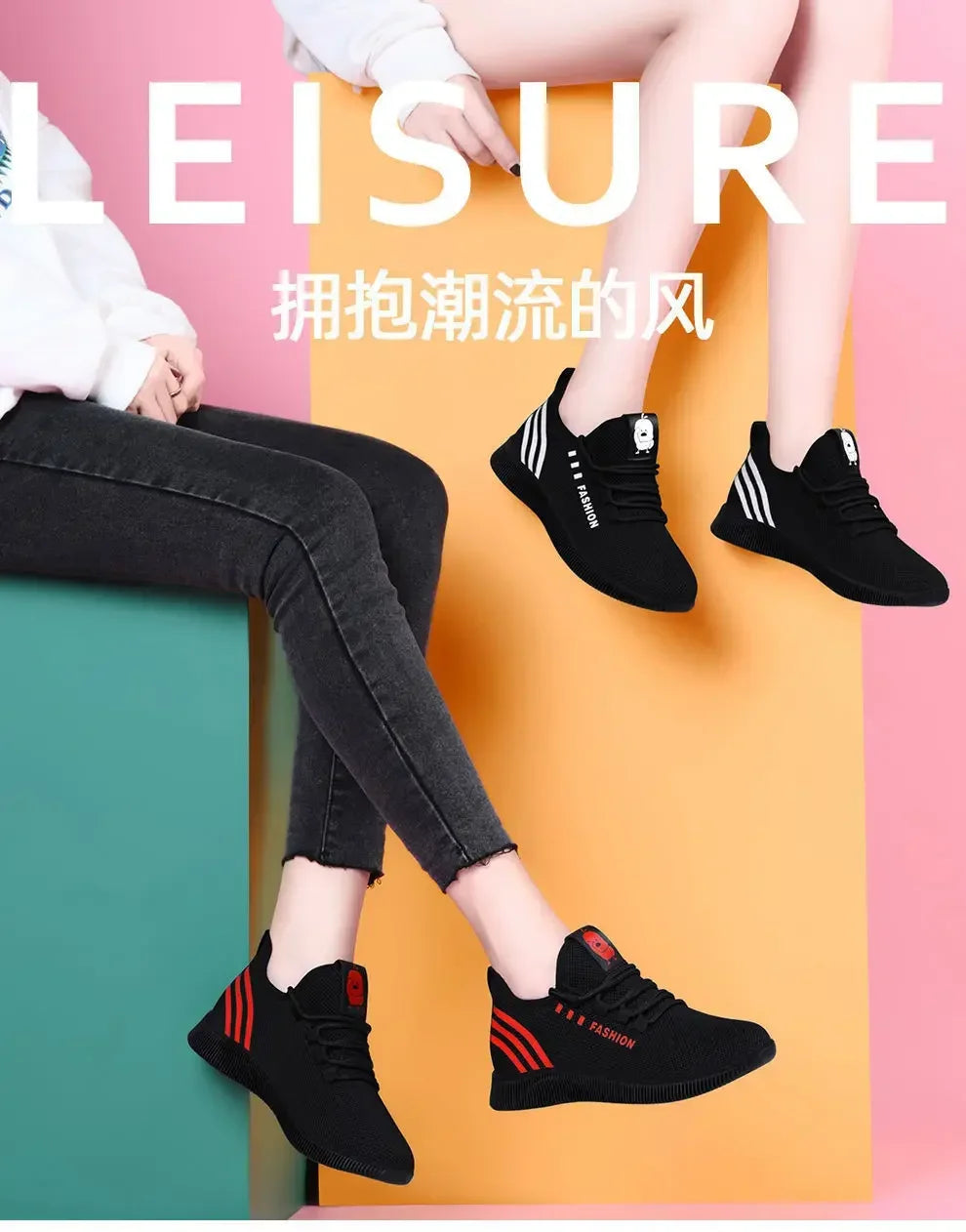 Lightweight Running Shoes – Women’s Breathable Sneakers with Adjustable Fit for Gym, Travel & Work
