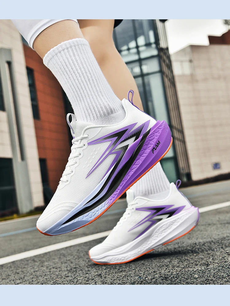 Carbon Plate Running Shoes – Marathon Athletic Sneakers for Men & Women, Lightweight Breathable Sports & Walking Shoes