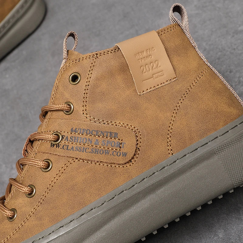 Men’s Trendy High-Top Shoes – Comfortable Business & Formal