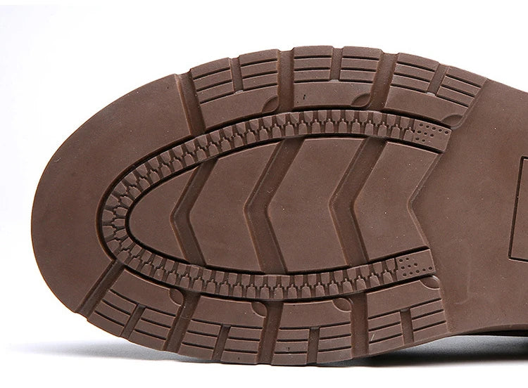 Men’s Retro Platform Loafers – Spring/Autumn Casual Shoes
